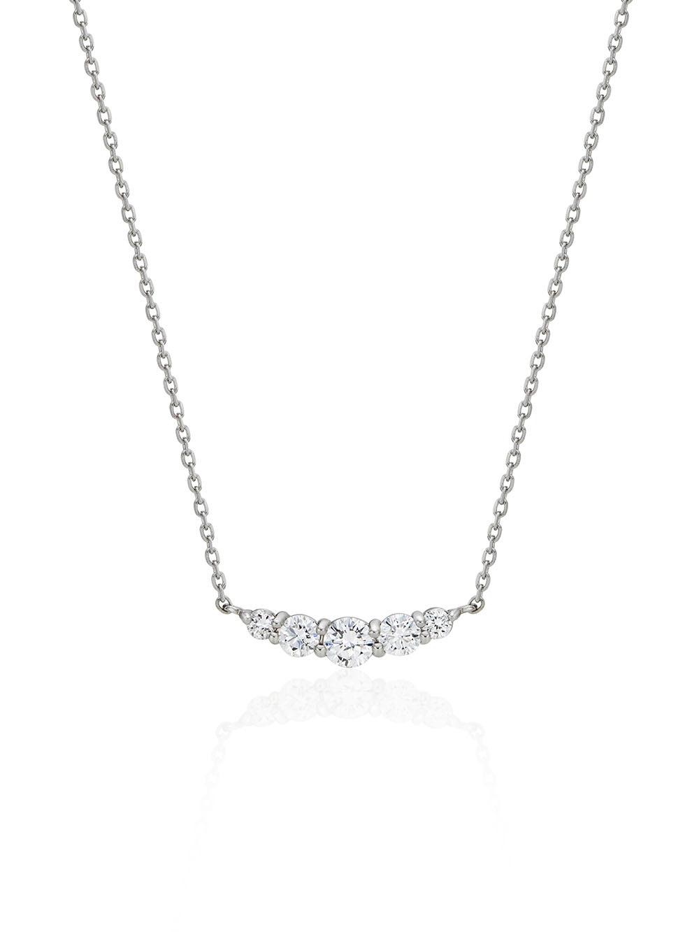 에센스 10K/14K 랩다이아 하프라인 목걸이 HL4N51423W