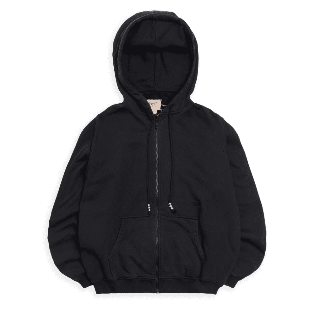 Tuewid classic embroidery set up hoodie in kyoto black