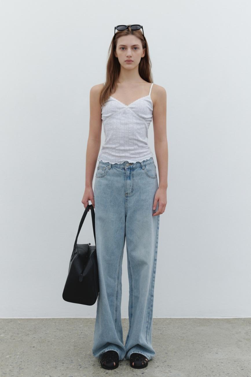 핀터 스트레이트 연청 데님