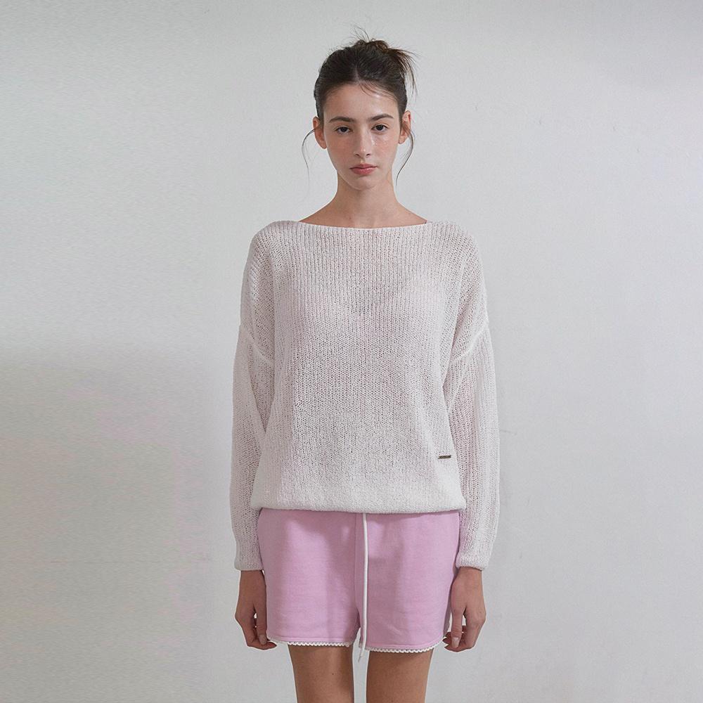 Pure see through knit - White