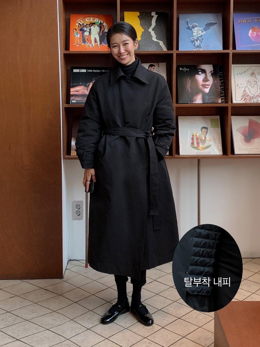 essential goose padding trench coat (2color)