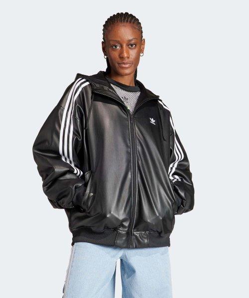 ADILENIUM 오버사이즈 포우레더 재킷 - 블랙 / IV9328