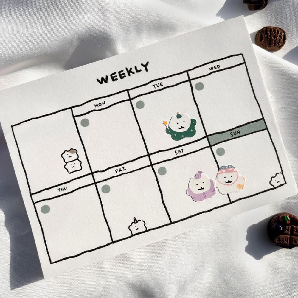 냥냥몬스터즈 위클리 플래너 떡메모지