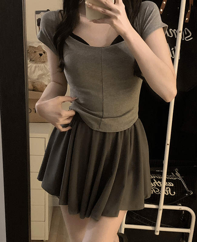 [주문폭주💗][발레스커트]하이웨스트 밴딩 플레어 미니스커트 치마바지 발레 요가 필라테스 속바지내장 발레코어룩 데이트룩 놀이동산 휴가 여행 컨셉촬영 스냅사진 3color