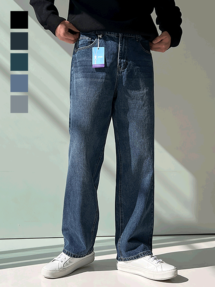 네이션 히든밴딩 와이드 데님팬츠 [숏/롱 2TYPE, S~3XL]