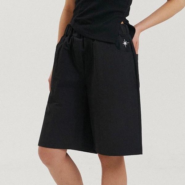 [클리어런스] FAVICON BERMUDA PANTS BLACK