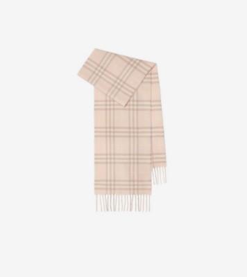 체크 캐시미어 스카프 (쉘) - 아동 | 공식 Burberry®