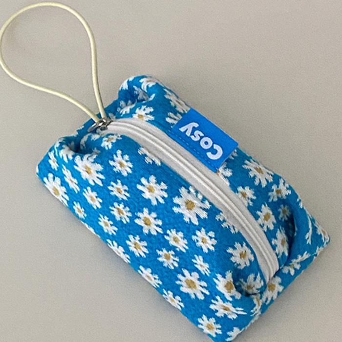 DAISY COSY POUCH_aqua blue