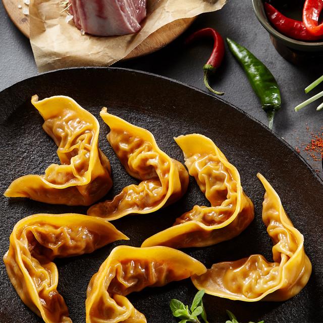 한만두 매콤한 갈비만두 420g 야식 매운만두