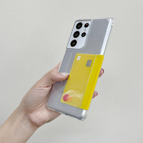 [까미또] 1+1 카드 수납 투명 범퍼 젤리 케이스♥갤럭시S23 아이폰14프로 아이폰13 12 미니 갤럭시 S22 S21 S20 울트라 A54 A34 A24 A53 A23 A32