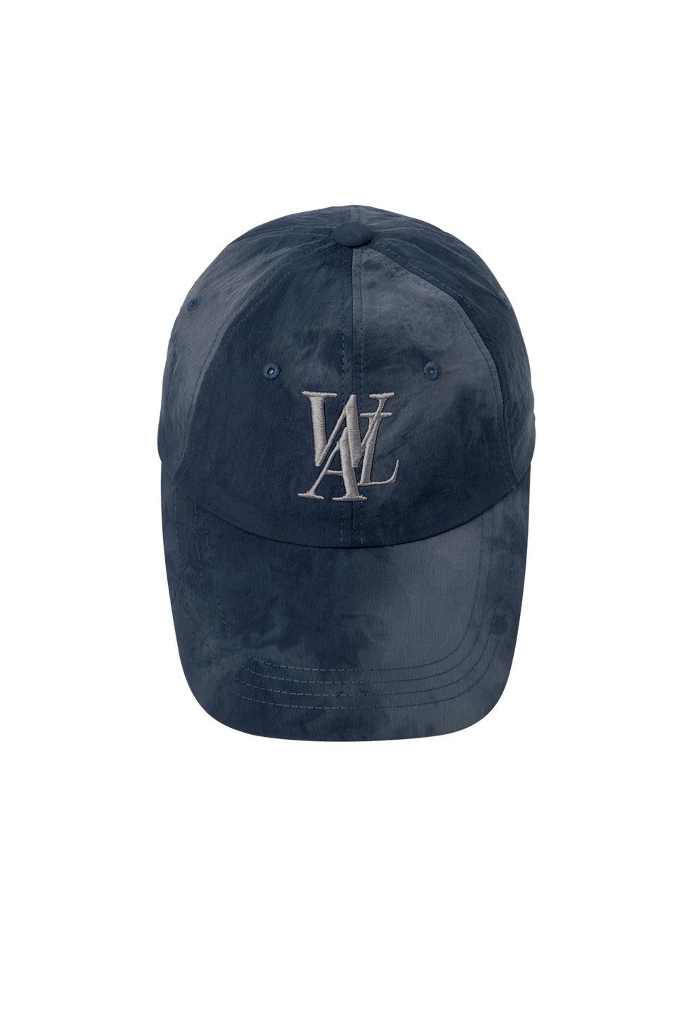 Deep signature nylon ball cap - NAVY
