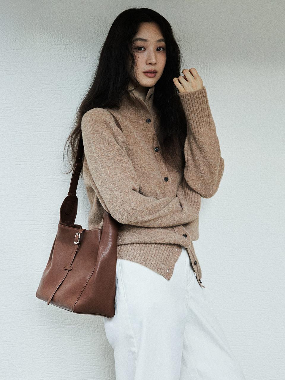 [BEIGE 02_M 11/27 예약배송] High-neck Wool Cardigan SK5WD470_3color