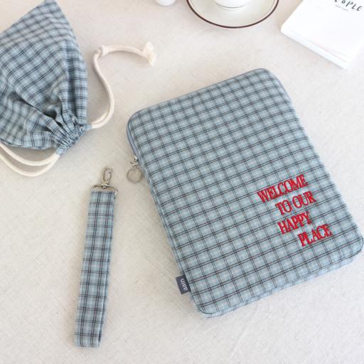 블루체크 아이패드 노트북파우치 11인치/13인치