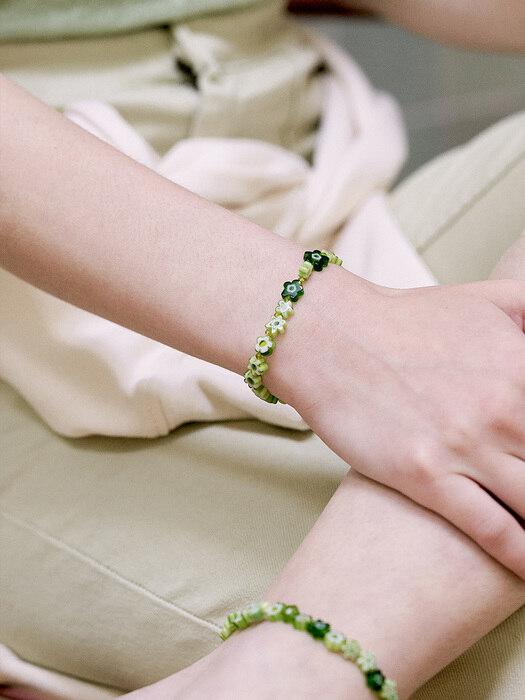 Green Flower Bracelet