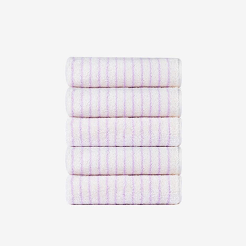 페이스 타월 - 5P - 라벤더 스트라이프
