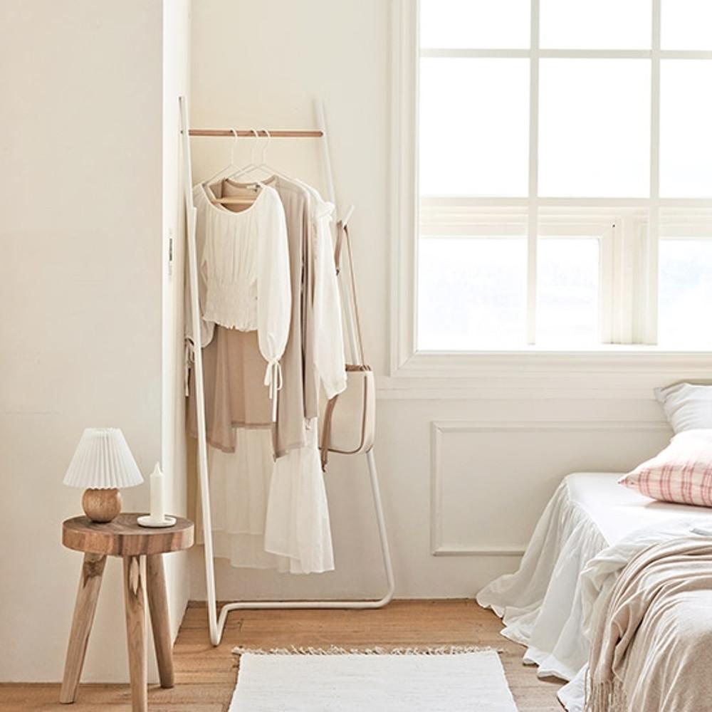 룸앤홈 노르딕 코너 스탠드행거 미니 선반 이동식 옷걸이행거