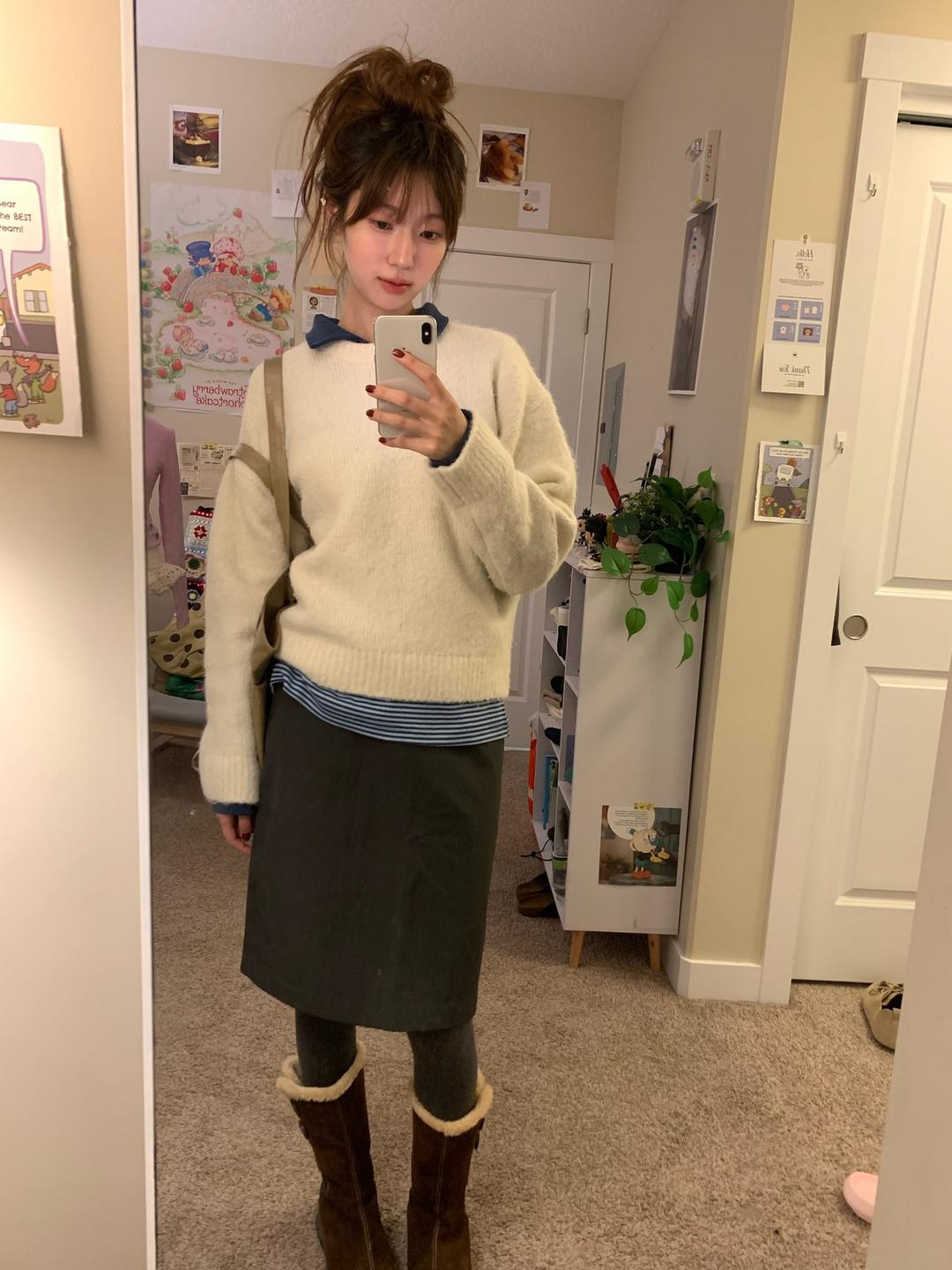 soft brushed midi sk