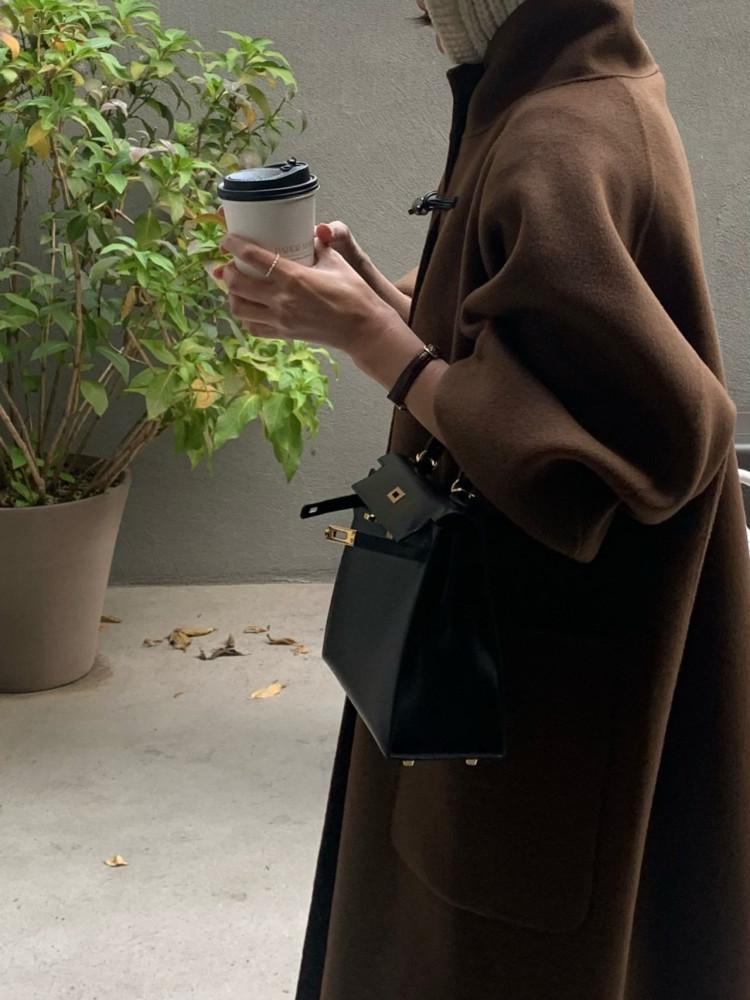 2022FW베르가못 하이넥 더플 코트 핸드메이드(3col)