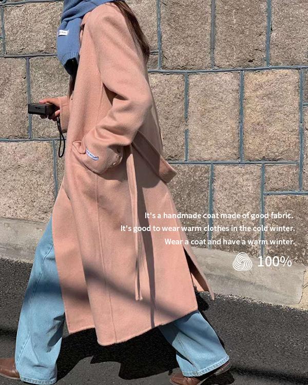 [양모100%] 르뮌 더블 핸드메이드 코트