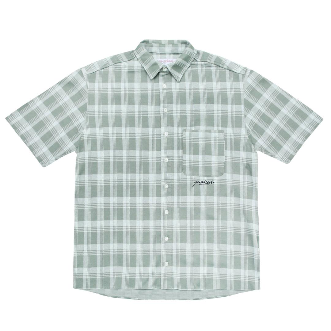 YS Knitted Short Sleeved Shirt (Stone/Olive) - M