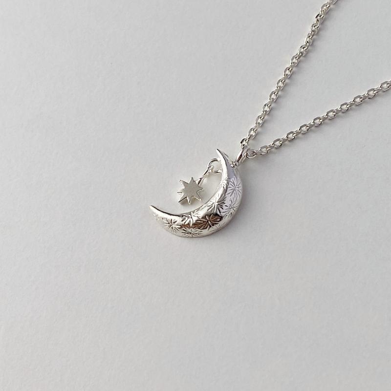 Moon and Star necklace