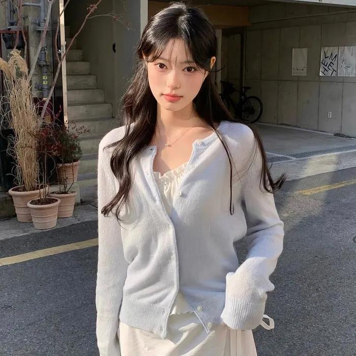 Momo Hairy Round Cardigan_SOFT BLUE(WC26KN40)