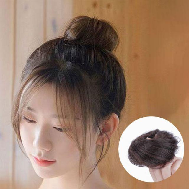 네츄럴 올림머리 똥머리 인모 당고 가발 머리끈