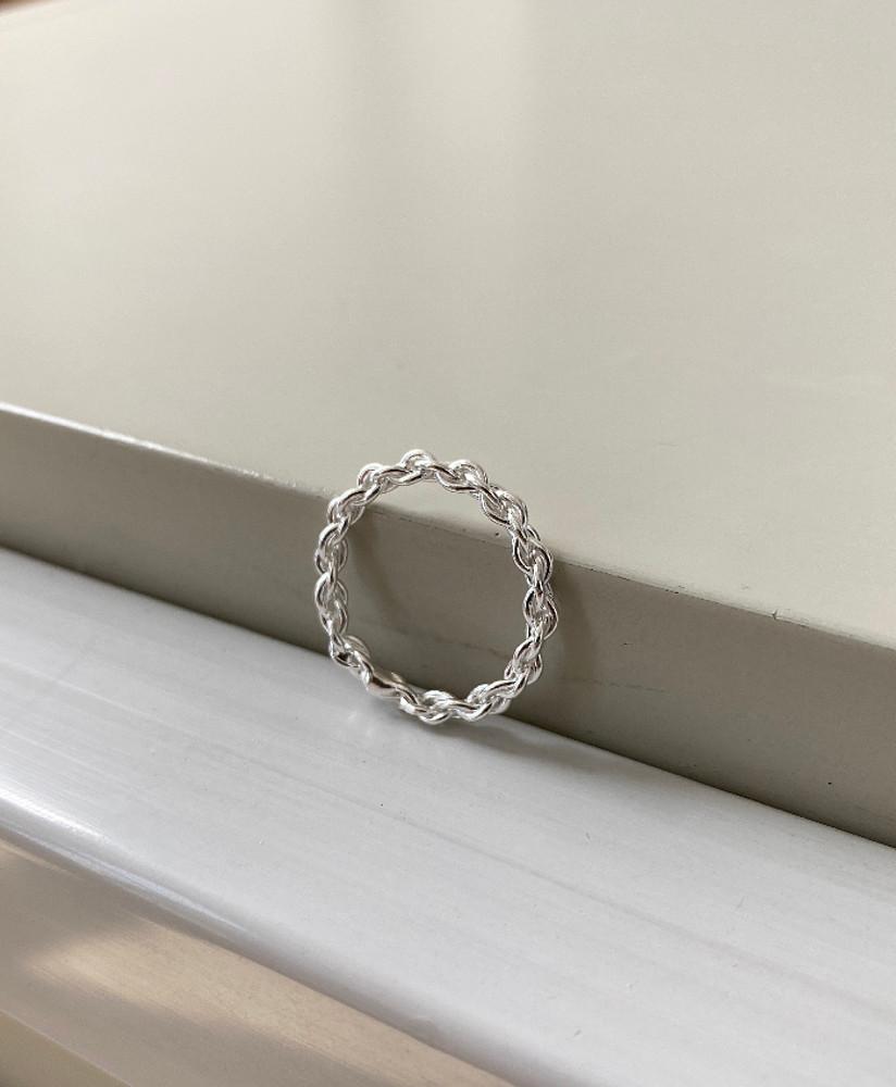 베흐트 - 925실버 니트 꼬임 반지 mini knit ring (4size)