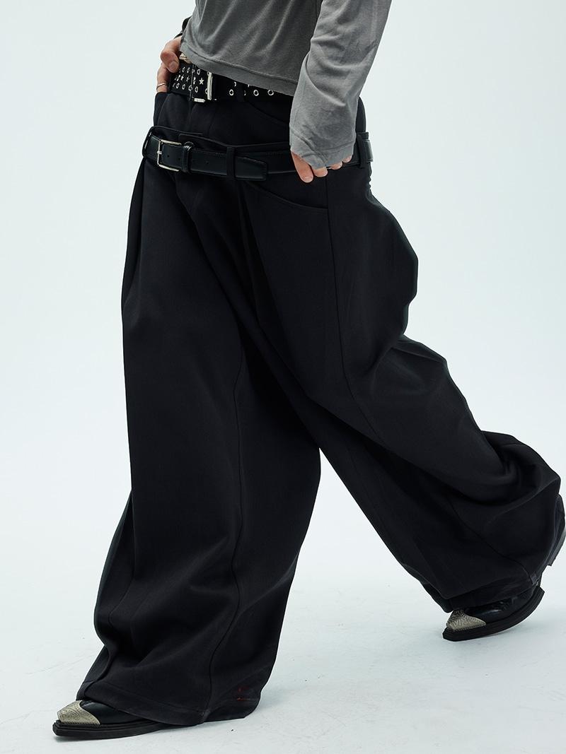 WHISTLEHUNTER Double-waisted drape pants