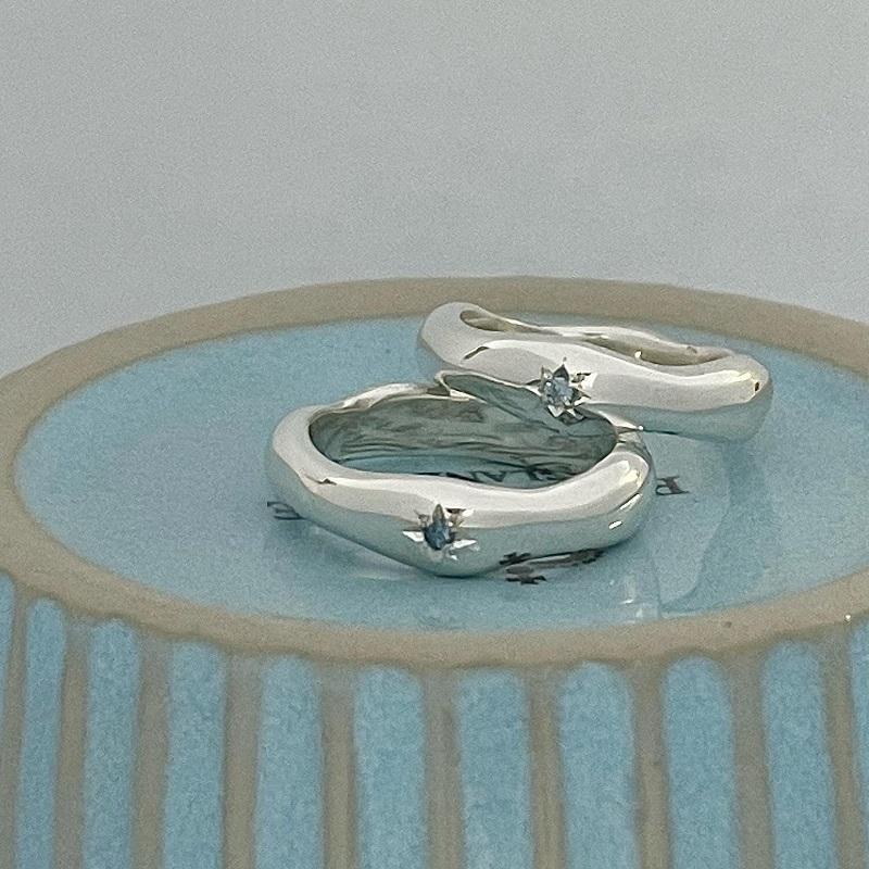 curve ring (천연다이아/탄생석)