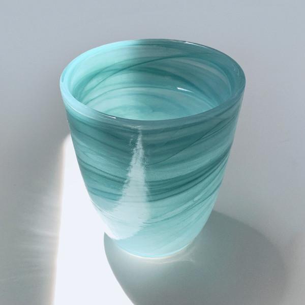 [ALABASTER] A Swirling Series Plates Aqua Marine cup