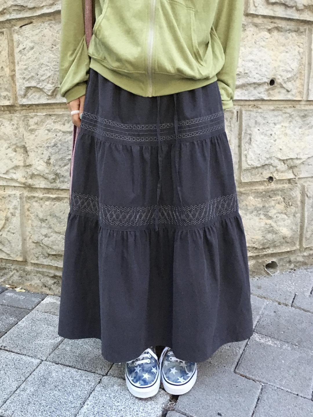 에스닉 코튼 롱스커트 2col