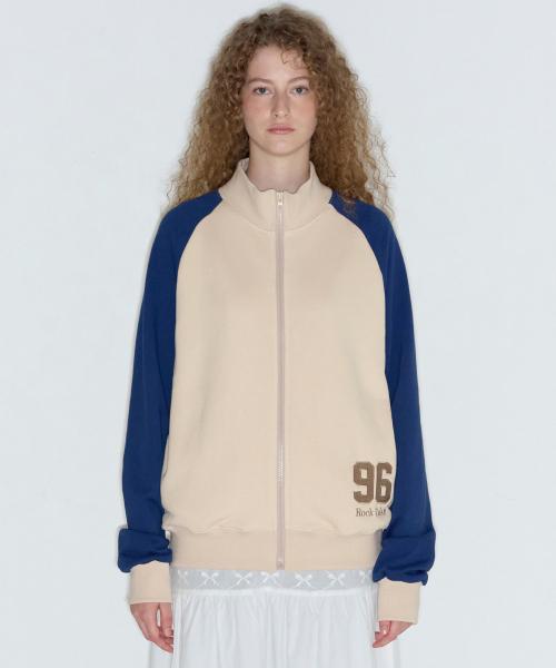 락케이크(ROCKCAKE)  Raglan Full Zip Jacket - Cream Blue - 사이즈 & 후기 | 무신사