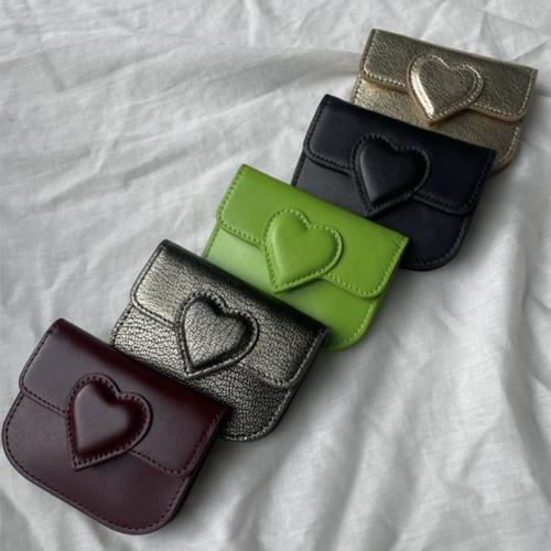 쿠션하트 소가죽 카드지갑