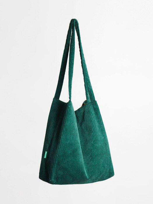 박시 쇼퍼백 53 클레식 코듀로이 - 골덴 green