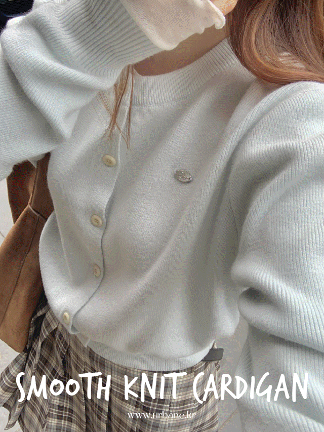 어베인 ✨깜짝 25%쿠폰💕URBANE MADE💕 스무드 라운드 브이넥 캐시미어 니트 가디건 (11c) /가을가디건/데일리룩/출근룩/여행룩