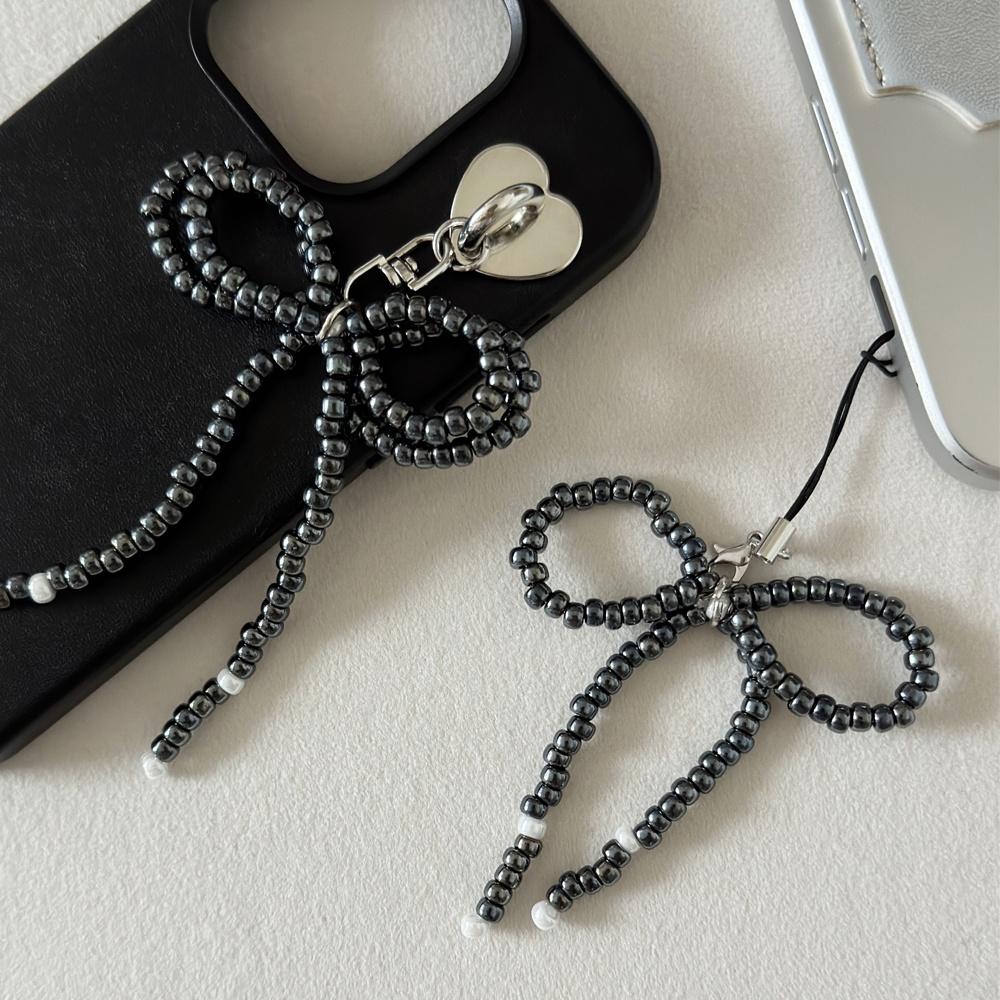 Black Ribbon Keyring & phone Strap