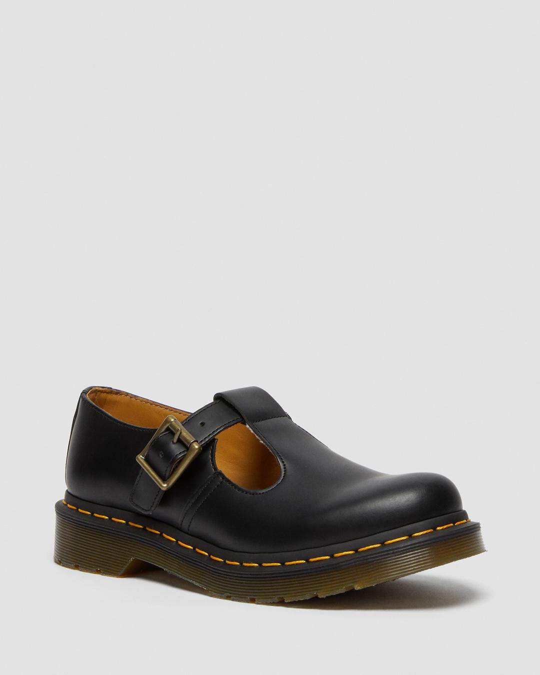 Babies Polley en cuir Smooth en Noir | Dr. Martens