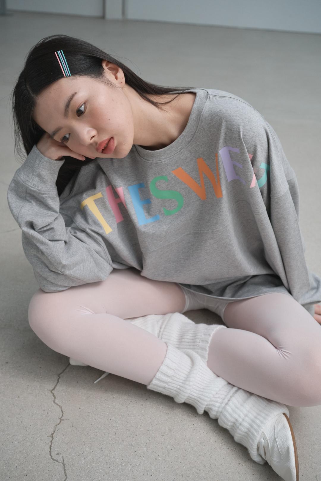 Multicolor Logo Oversized-fit T-shirt (MELANGE GREY)