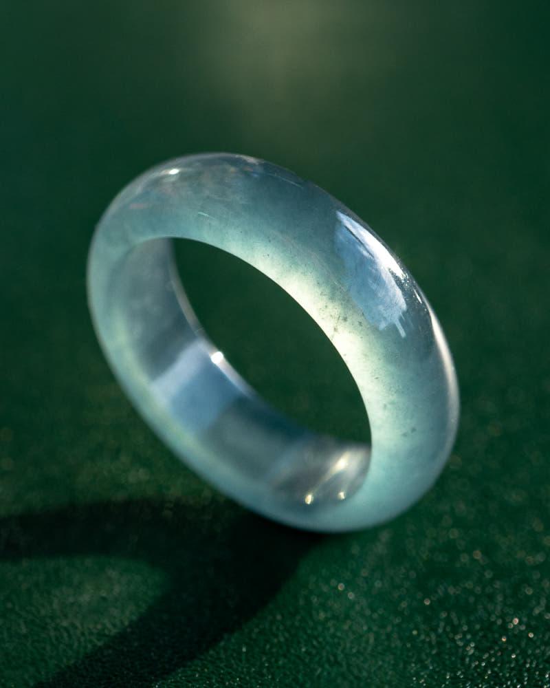 A 제이드 비취 옥반지 경옥 오션블루 Ocean Blue - Prime