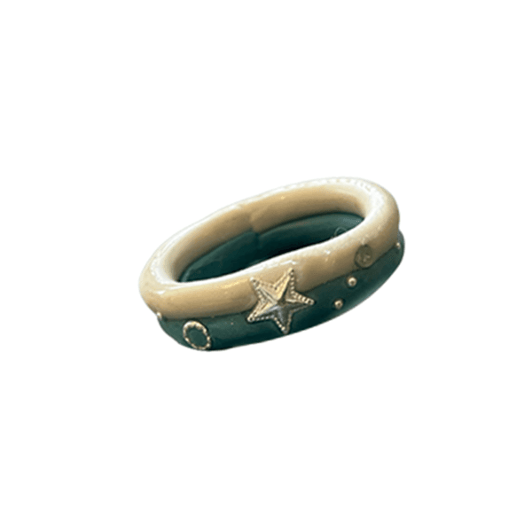 [viviflo] twotone silver star ring / 비비플로링