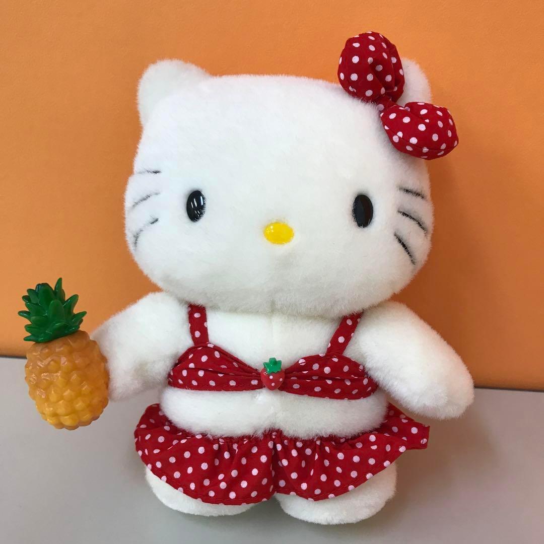 レア☆　ハローキティ　水着　ぬいぐるみ　ビキニ　いちご　パイナップル
