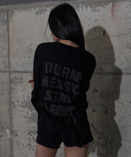 FF 레터링 롱슬리브 (BLACK) F25ZB022