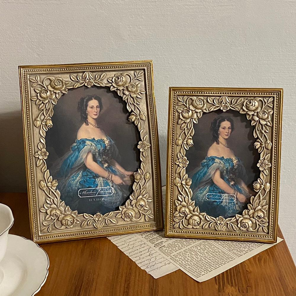 앤틱 로즈 사각 액자 2size 빈티지 탁상용 벽걸이