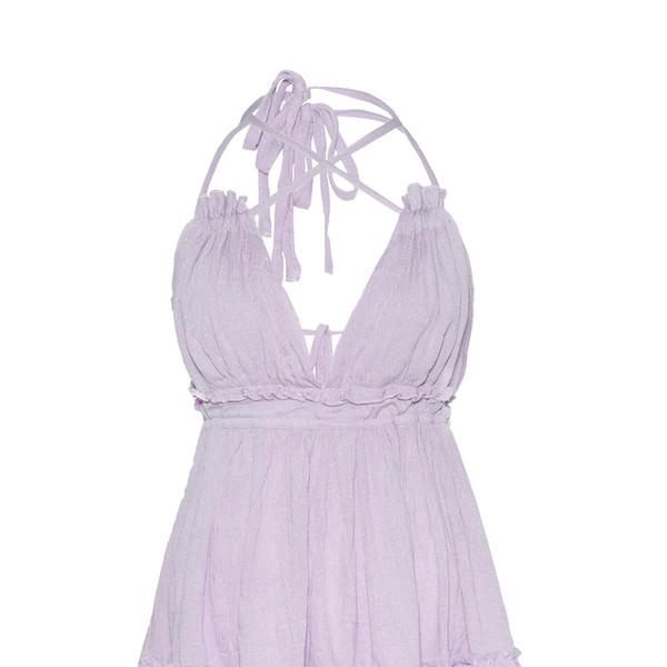 [ 24th ] Light purple string frill one piece