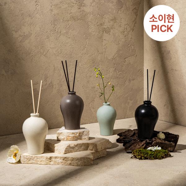 [집들이선물/연말선물] 테일러센츠 x광주요 매병 오브제 디퓨저 4종 선물세트(보자기증정)