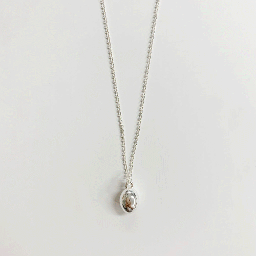 오브던 *당일* 심플 물방울 목걸이 (실버)