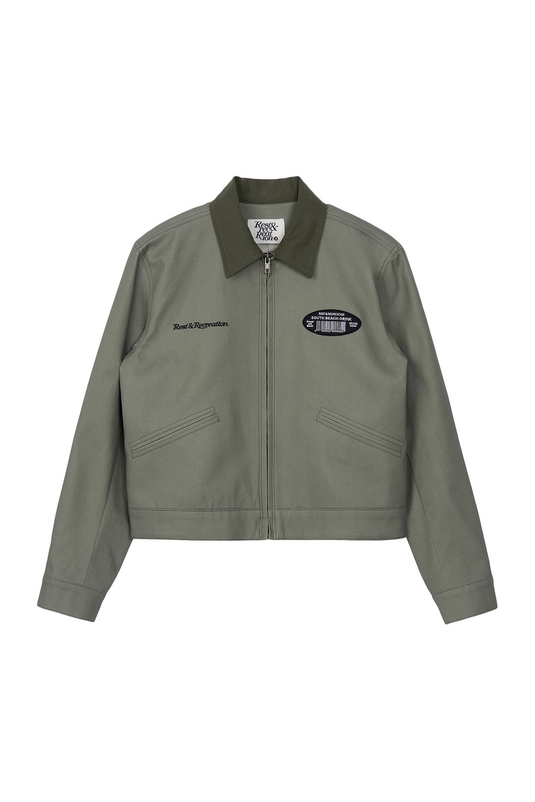 RR PATCH COTTON JACKET - OLIVE