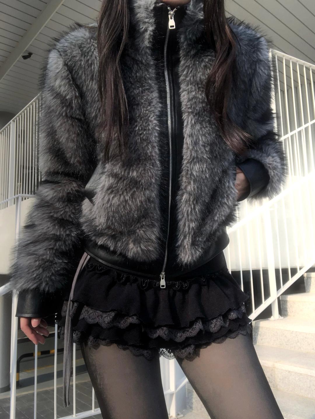 Vellin Fur Leather Jacket(2 color)