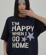 I am HAPPY 반팔티셔츠 네이비